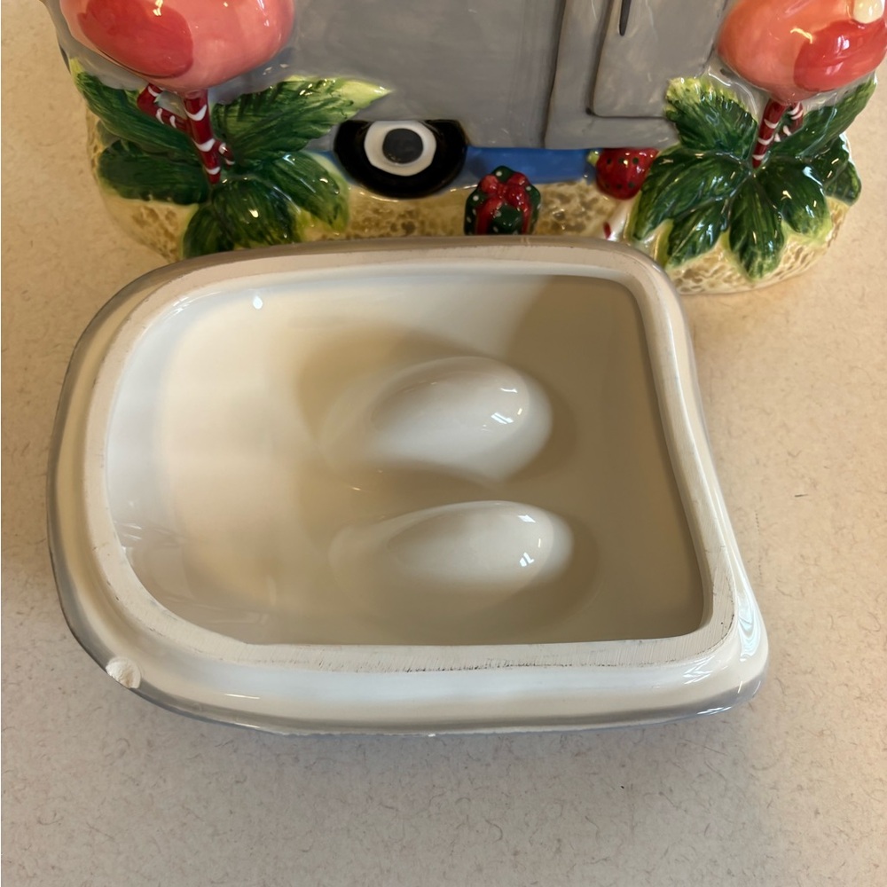 St. Nicholas Square Flamingos Santa Hats & Camper Cookie Jar - Picture 8 of 13